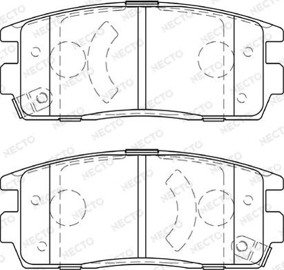 Necto FD7578A - Тормозные колодки, дисковые, комплект autospares.lv