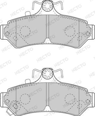 Necto FD7572A - Тормозные колодки, дисковые, комплект autospares.lv