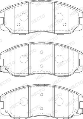 Necto FD7577A - Тормозные колодки, дисковые, комплект autospares.lv