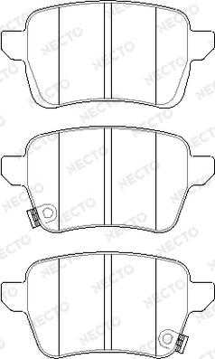 Necto FD7693A - Тормозные колодки, дисковые, комплект autospares.lv