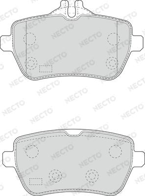 Necto FD7641A - Тормозные колодки, дисковые, комплект autospares.lv