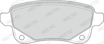 Necto FD7668A - Тормозные колодки, дисковые, комплект autospares.lv