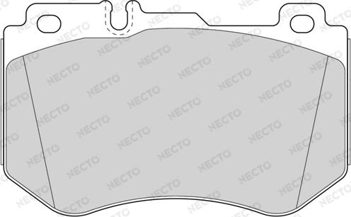 Necto FD7606A - Тормозные колодки, дисковые, комплект autospares.lv