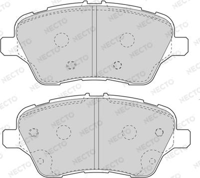 Necto FD7608A - Тормозные колодки, дисковые, комплект autospares.lv