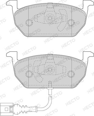 Necto FD7602A - Тормозные колодки, дисковые, комплект autospares.lv