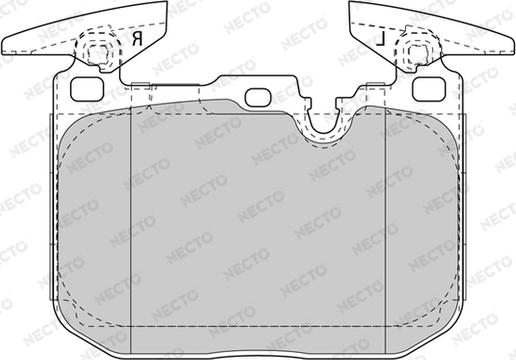 Necto FD7607A - Тормозные колодки, дисковые, комплект autospares.lv