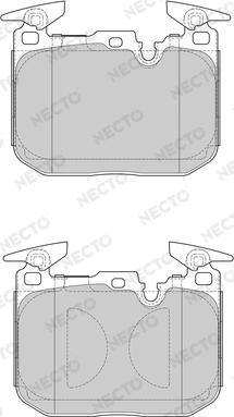 Necto FD7616A - Тормозные колодки, дисковые, комплект autospares.lv