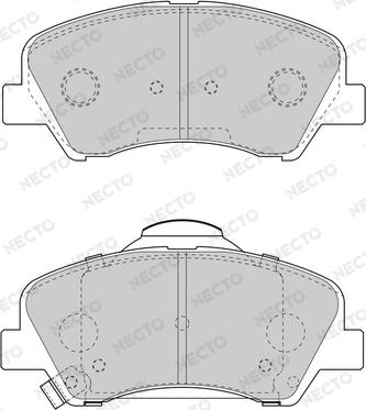 Necto FD7612A - Тормозные колодки, дисковые, комплект autospares.lv