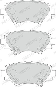 Necto FD7636A - Тормозные колодки, дисковые, комплект autospares.lv