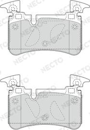 Necto FD7638A - Тормозные колодки, дисковые, комплект autospares.lv