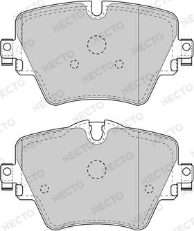 Necto FD7632A - Тормозные колодки, дисковые, комплект autospares.lv