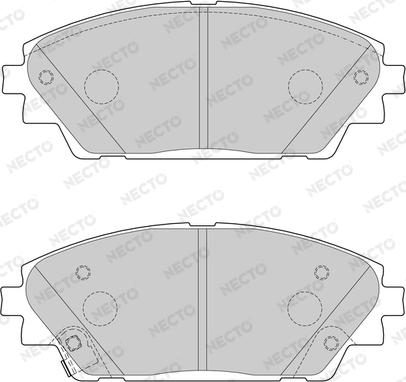 Necto FD7626A - Тормозные колодки, дисковые, комплект autospares.lv