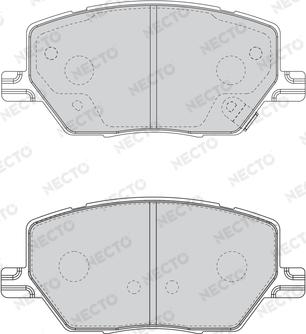 Necto FD7623A - Тормозные колодки, дисковые, комплект autospares.lv