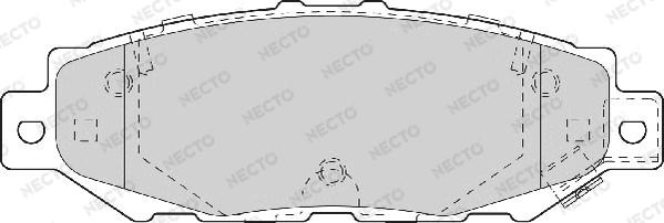 Necto FD7094A - Тормозные колодки, дисковые, комплект autospares.lv