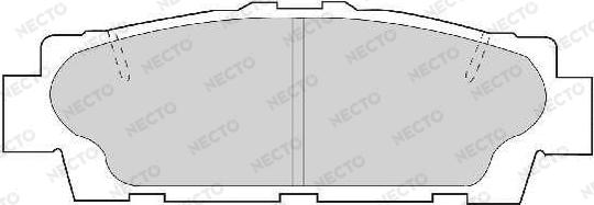 Necto FD7096A - Тормозные колодки, дисковые, комплект autospares.lv