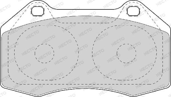 Necto FD7090A - Тормозные колодки, дисковые, комплект autospares.lv