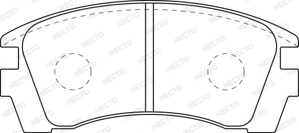 Necto FD7040A - Тормозные колодки, дисковые, комплект autospares.lv