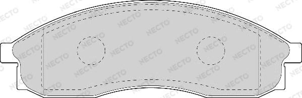 Necto FD7043A - Тормозные колодки, дисковые, комплект autospares.lv