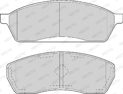 Necto FD7042A - Тормозные колодки, дисковые, комплект autospares.lv