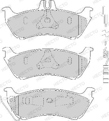 Necto FD7059A - Тормозные колодки, дисковые, комплект autospares.lv