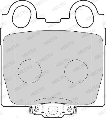 Necto FD7054A - Тормозные колодки, дисковые, комплект autospares.lv