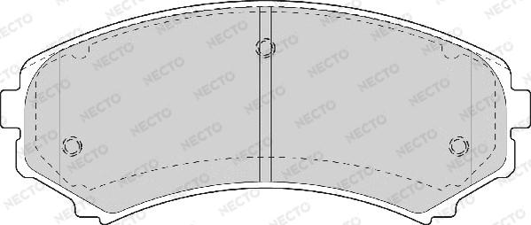 Necto FD7055A - Тормозные колодки, дисковые, комплект autospares.lv