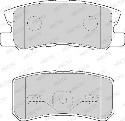 Necto FD7056A - Тормозные колодки, дисковые, комплект autospares.lv