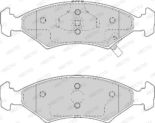 Necto FD7053A - Тормозные колодки, дисковые, комплект autospares.lv