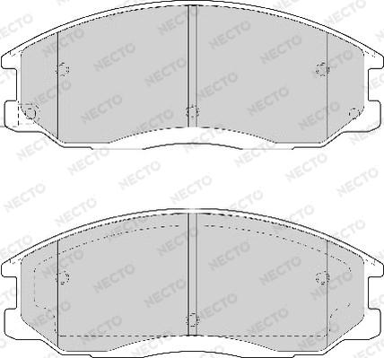 Necto FD7057A - Тормозные колодки, дисковые, комплект autospares.lv