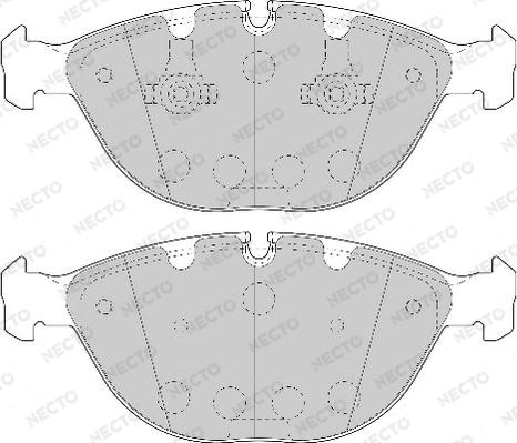 Necto FD7064A - Тормозные колодки, дисковые, комплект autospares.lv