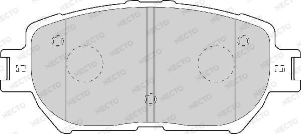 Necto FD7065A - Тормозные колодки, дисковые, комплект autospares.lv