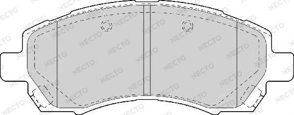 Necto FD7060A - Тормозные колодки, дисковые, комплект autospares.lv