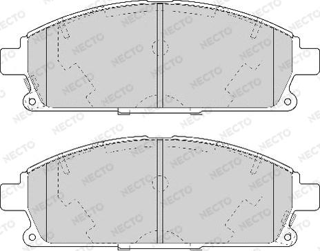 Necto FD7061A - Тормозные колодки, дисковые, комплект autospares.lv