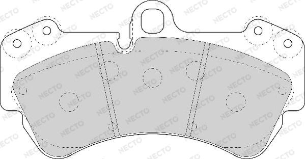 Necto FD7068A - Тормозные колодки, дисковые, комплект autospares.lv