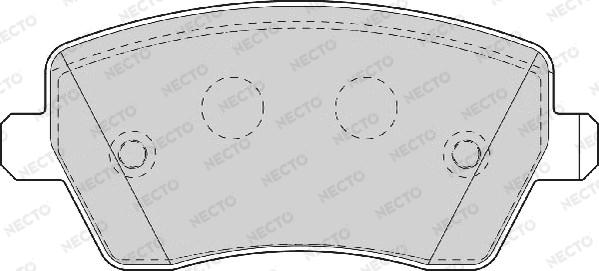 Necto FD7063A - Тормозные колодки, дисковые, комплект autospares.lv