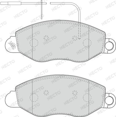 Necto FD7062V - Тормозные колодки, дисковые, комплект autospares.lv