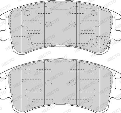 Necto FD7067A - Тормозные колодки, дисковые, комплект autospares.lv