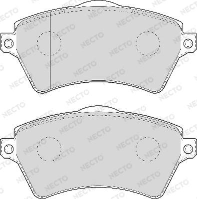 Necto FD7000A - Тормозные колодки, дисковые, комплект autospares.lv