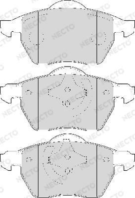 Necto FD7014A - Тормозные колодки, дисковые, комплект autospares.lv