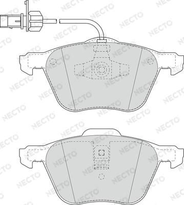 Necto FD7015A - Тормозные колодки, дисковые, комплект autospares.lv