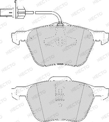 Necto FD7015V - Тормозные колодки, дисковые, комплект autospares.lv