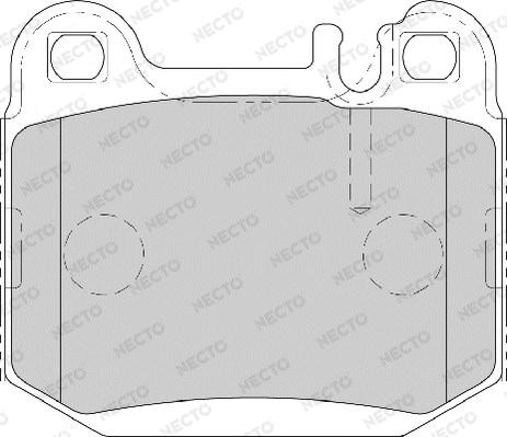 Necto FD7018A - Тормозные колодки, дисковые, комплект autospares.lv