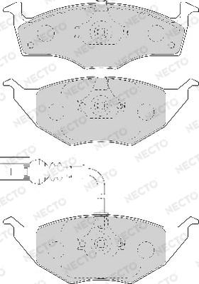 Necto FD7084A - Тормозные колодки, дисковые, комплект autospares.lv