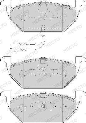 Necto FD7085A - Тормозные колодки, дисковые, комплект autospares.lv