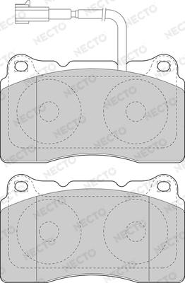 Necto FD7086A - Тормозные колодки, дисковые, комплект autospares.lv