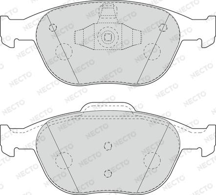 Necto FD7034V - Тормозные колодки, дисковые, комплект autospares.lv