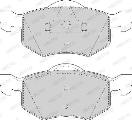 Necto FD7036A - Тормозные колодки, дисковые, комплект autospares.lv
