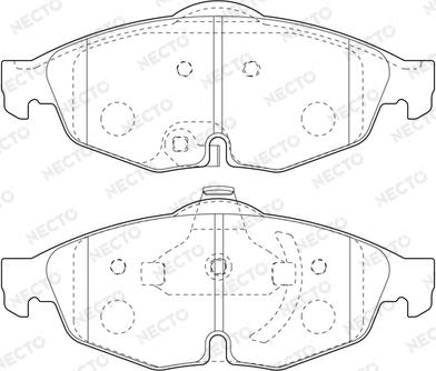 Necto FD7030A - Тормозные колодки, дисковые, комплект autospares.lv