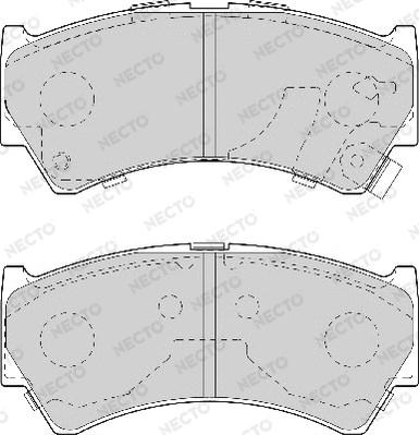 Necto FD7031A - Тормозные колодки, дисковые, комплект autospares.lv