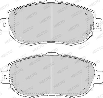 Necto FD7033A - Тормозные колодки, дисковые, комплект autospares.lv